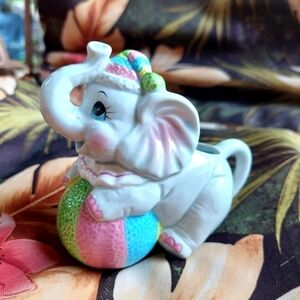 Vintage Circus Elephant on Ball Creamer